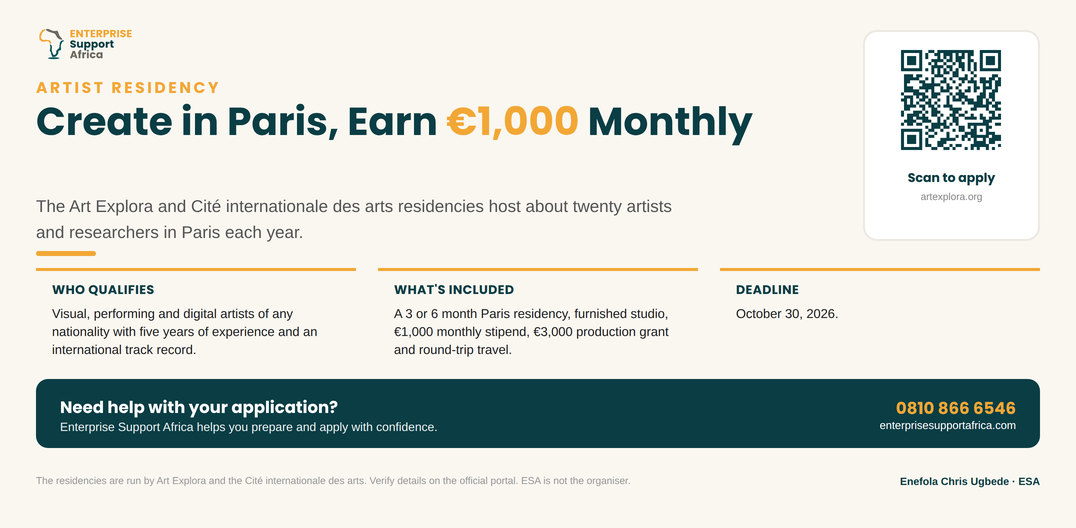 Art Explora Artist Residencies 2027: A Funded Residency in the Heart of Paris